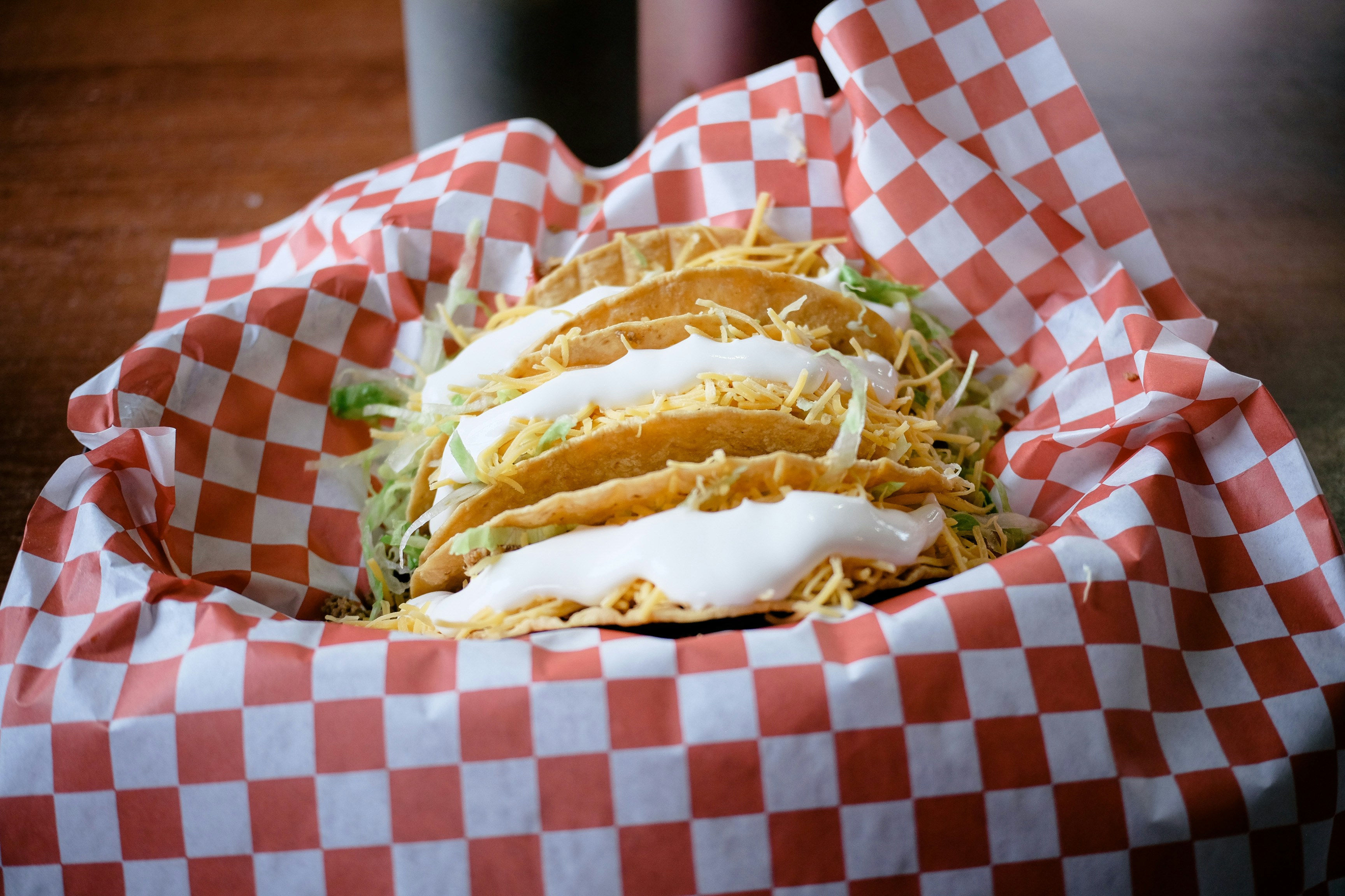 Crunchy tacos close-up 2